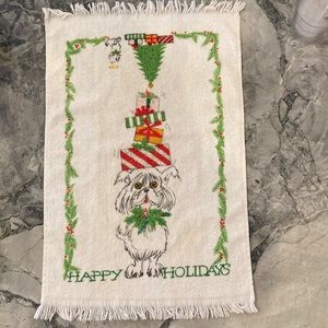 Vintage Cannon Terrycloth Christmas Kitchen Dish Towel